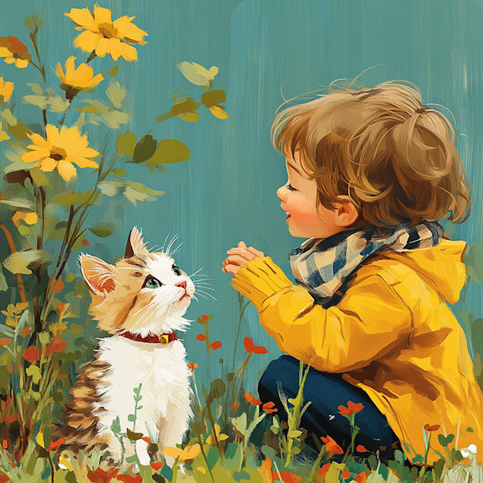 Gig Preview - Do oil paint children story book illustration children story book illustration