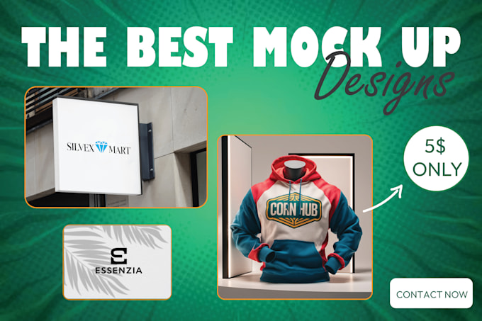 Gig Preview - Design premium custom mockups to boost your brand