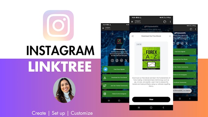 Gig Preview - Set up and optimize linktree bio link for instagram