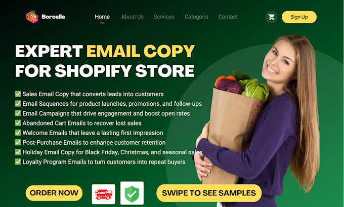 Gig Preview - Pro email copywriting for shopify stores welcome emails newsletter sales