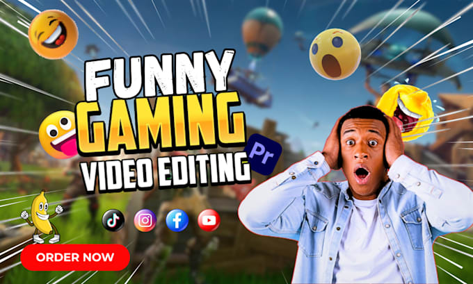 Gig Preview - Do funny gaming video and fortnite video editing for youtube