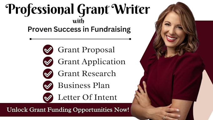 Gig Preview - Research grant, apply for grant, do business plan, 501c3