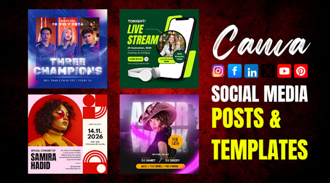 Gig Preview - Design editable social media posts and canva templates