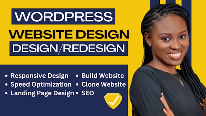 Gig Preview - Do wordpress website development, redesign or design  wordpress blog landingpage