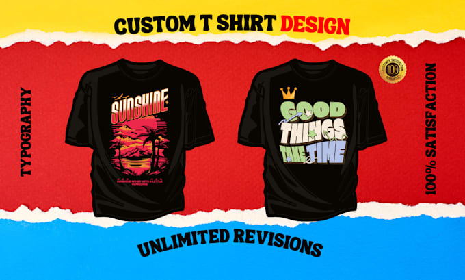 Gig Preview - Design custom t shirt design minimalist, christian, summer, streetwear styles