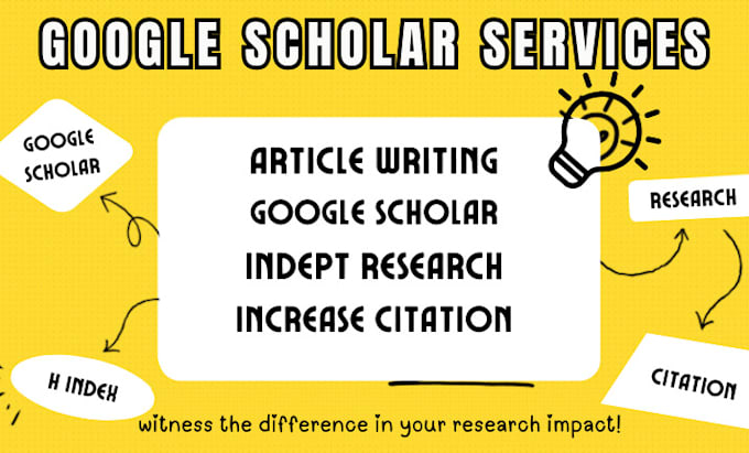 Gig Preview - Do google scholar writing and publication backdated article citation in scopus