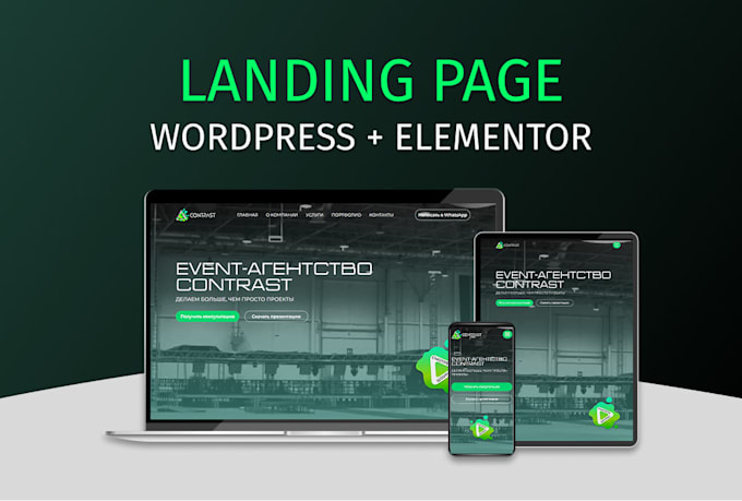 Gig Preview - Create landing page on wordpress, elementor