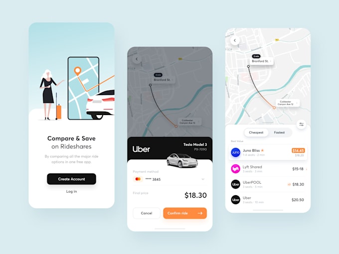 Gig Preview - Develop rideshare app, taxi app, carpooling app, ride hailing app, uber clone