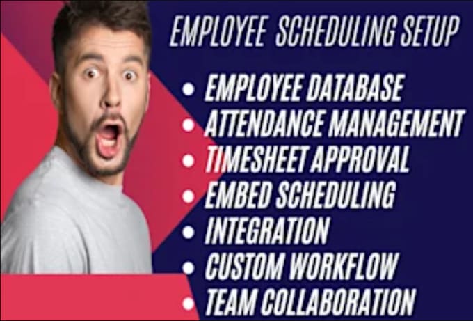 Gig Preview - Setup employee scheduling zoho people clockify calendly float workday hcm booke