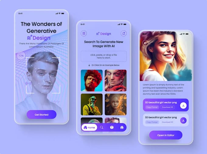 Gig Preview - Develop ai video generator app, ai art generator, video editing app and website