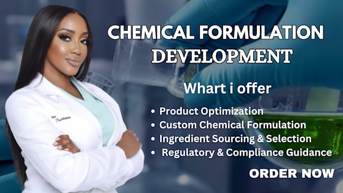 Gig Preview - Do your industrial and chemical formulation  for your choice