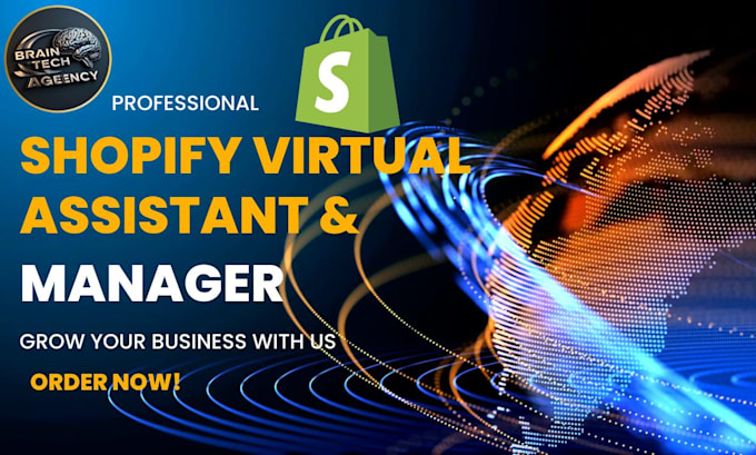 Gig Preview - Shopify virtual assistant shopify manager boost shopify dropshipping marketing