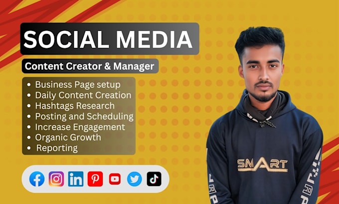 Gig Preview - Create social media content and manager social profiles