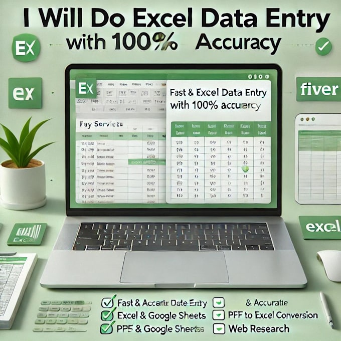 Bestseller - do fast and accurate data entry in excel or google sheets