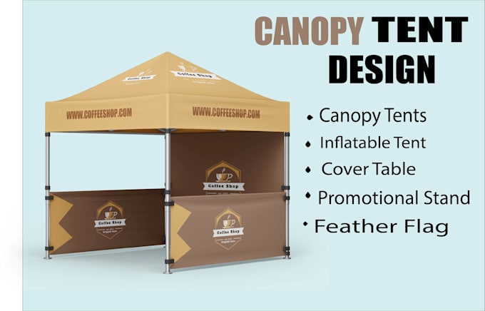 Bestseller - design canopy tent design,feather flag,backdrop, logo design, table cover