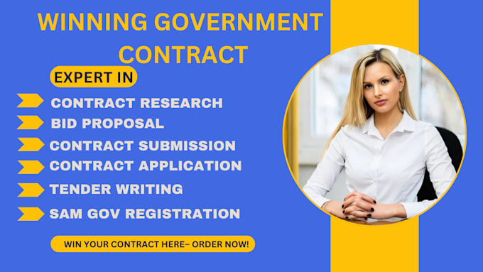 Gig Preview - Win government contract find rfp write government  contract bid proposal rfp rfq