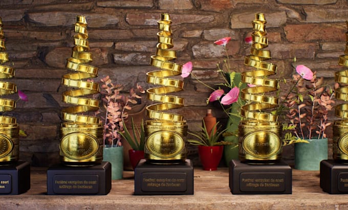 Gig Preview - Create 2d and 3d trophies, awards, medals for any sport or events with 3d render