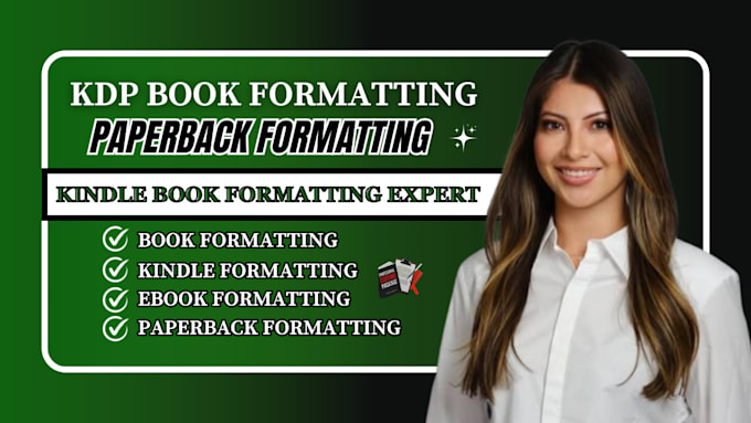 Gig Preview - Do ebook formatting kindle ebook formatting and paperback formatting for KDP