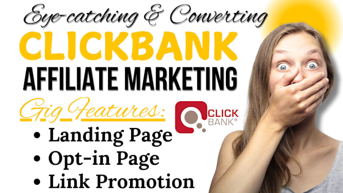 Gig Preview - Promote clickbank affiliate marketing sales funnel, affilate link promotion