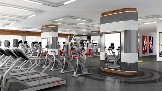 Gig Preview - 3d gym, fitness center design with stunning interior renderings