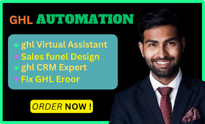 Gig Preview - Gohighlevel automation expert ghl funnel design ghl virtual assistant CRM expert