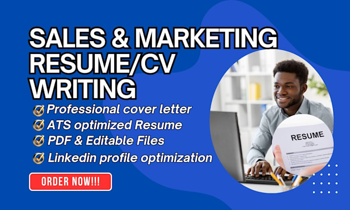 Gig Preview - Write  and design a killer sales and marketing resume that gets noticed