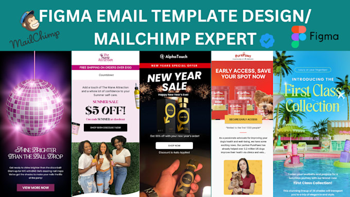 Gig Preview - Design figma email templates, mailchimp newsletter, mailchimp template