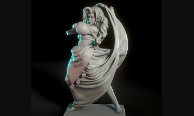 Gig Preview - Design 3d nsfw figurine,female character sculpture,nsfw collectible toy figure