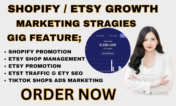 Gig Preview - Do etsy shop promotion campaigns to boost etsy sales shopify marketing