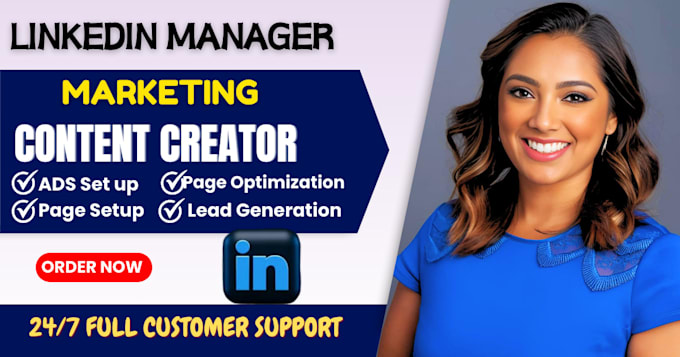 Gig Preview - Be your linkedin social media marketing manager and content creator