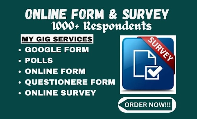 Gig Preview - Conduct and fill online survey forms questionnaire for 1000 respondaents