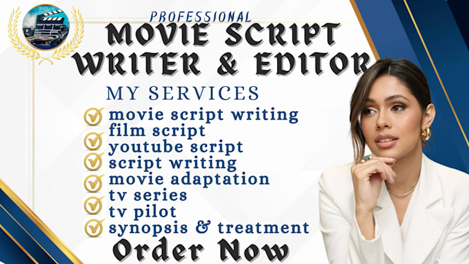 Gig Preview - Do screenwriting, scriptwriter, screenplay writer, script, movie script writing,