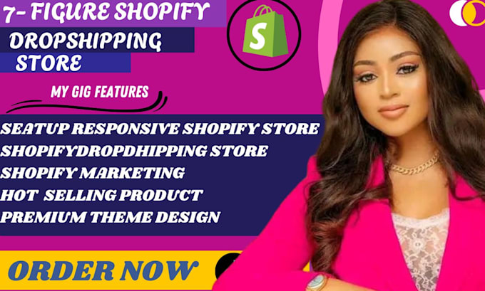 Gig Preview - Build a 7 figure shopify dropshipping store for passive income shopify website