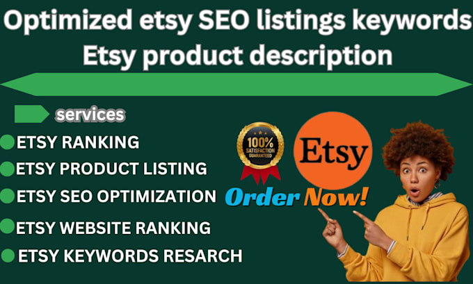 Gig Preview - Optimized etsy SEO listings, etsy product description, and etsy product listings