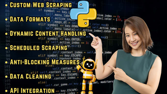 Gig Preview - Do python web scraping bot, product scraping bot, automated data scraping bot