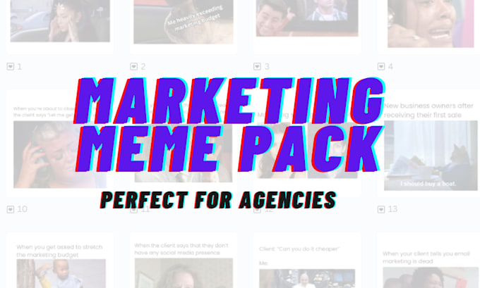 Gig Preview - Send you 30 editable marketing memes