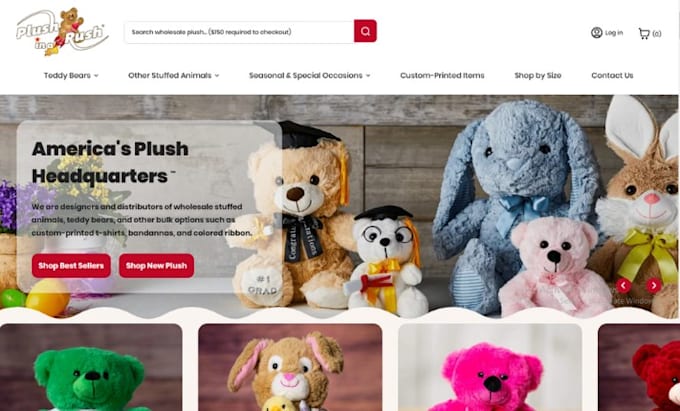 Gig Preview - Design teddy bear shopify kid toy store plush toy website electric toy store