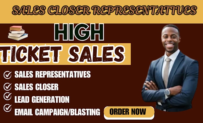 Gig Preview - Be expert sales rep sales closer high ticket sales representative online sales