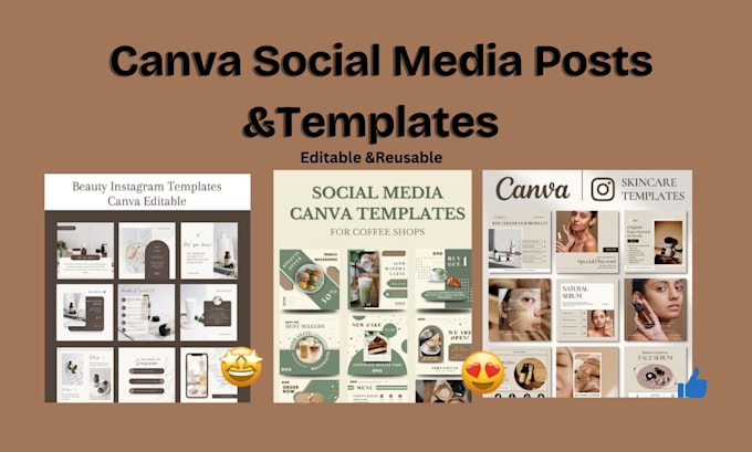 Gig Preview - Create editable canva templates  ,canva social media templates and canva design