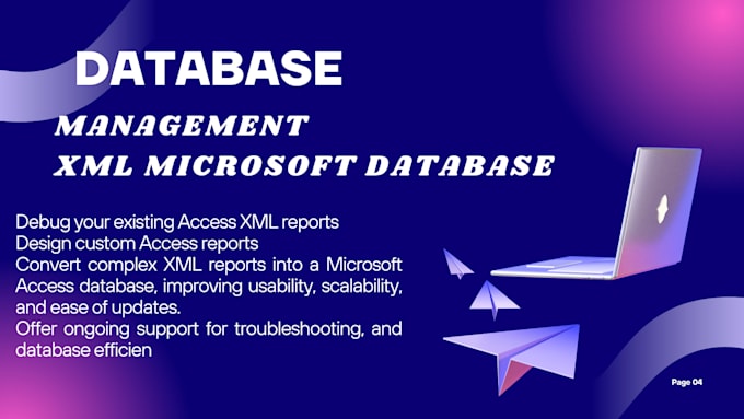 Gig Preview - Debug, design, and convert access XML report to microsoft database