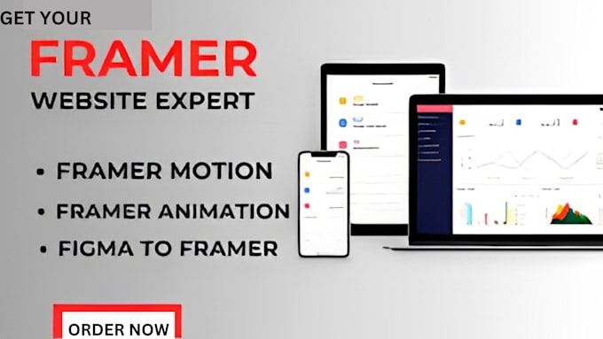 Gig Preview - Design framer website develop framer website framer animation wix website framer