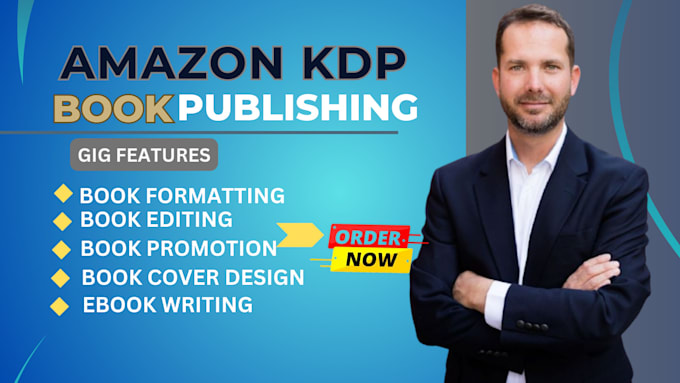 Gig Preview - Do kdp book publishing amazon book publishiing book formatting book promotion