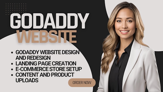 Gig Preview - Godaddy website design, godaddy website redesign, godaddy website, godaddy airo