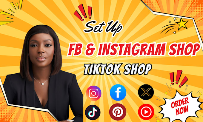 Gig Preview - Set up facebook shop tiktok shop instagram shop tiktok ads shopify marketing