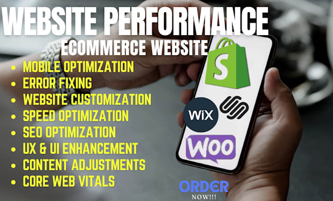 Gig Preview - Improve shopify wix wordpress squarespace performance score, fix core web vital