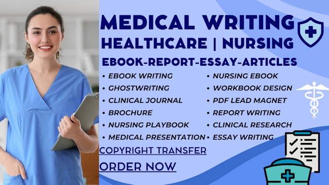 Gig Preview - Ghostwrite medical ebook nursing workbook journal reports clinical ebook writer