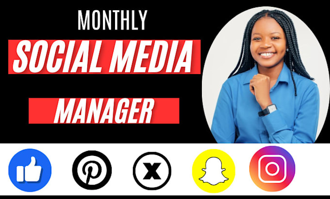 Gig Preview - Be your monthly social media manager virtual assistant shopify marketing content