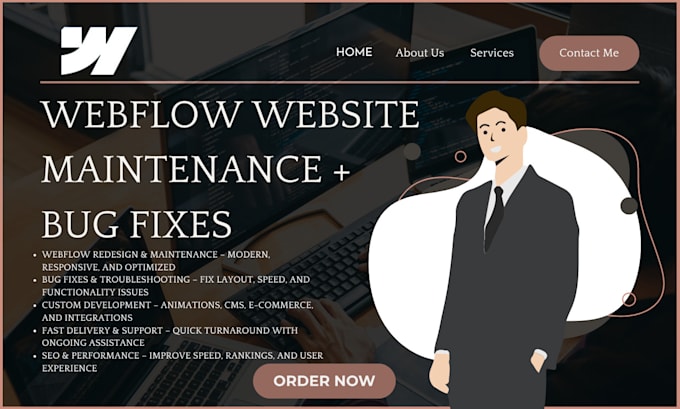 Gig Preview - Redesign fix webflow website do webflow maintenance, bug fixes as webflow expert