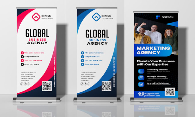 Gig Preview - Create a professional roll up retractable banner and billboard for advertising