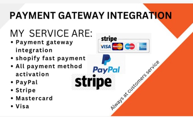 Gig Preview - Set up payment gateway paypal stripe square more